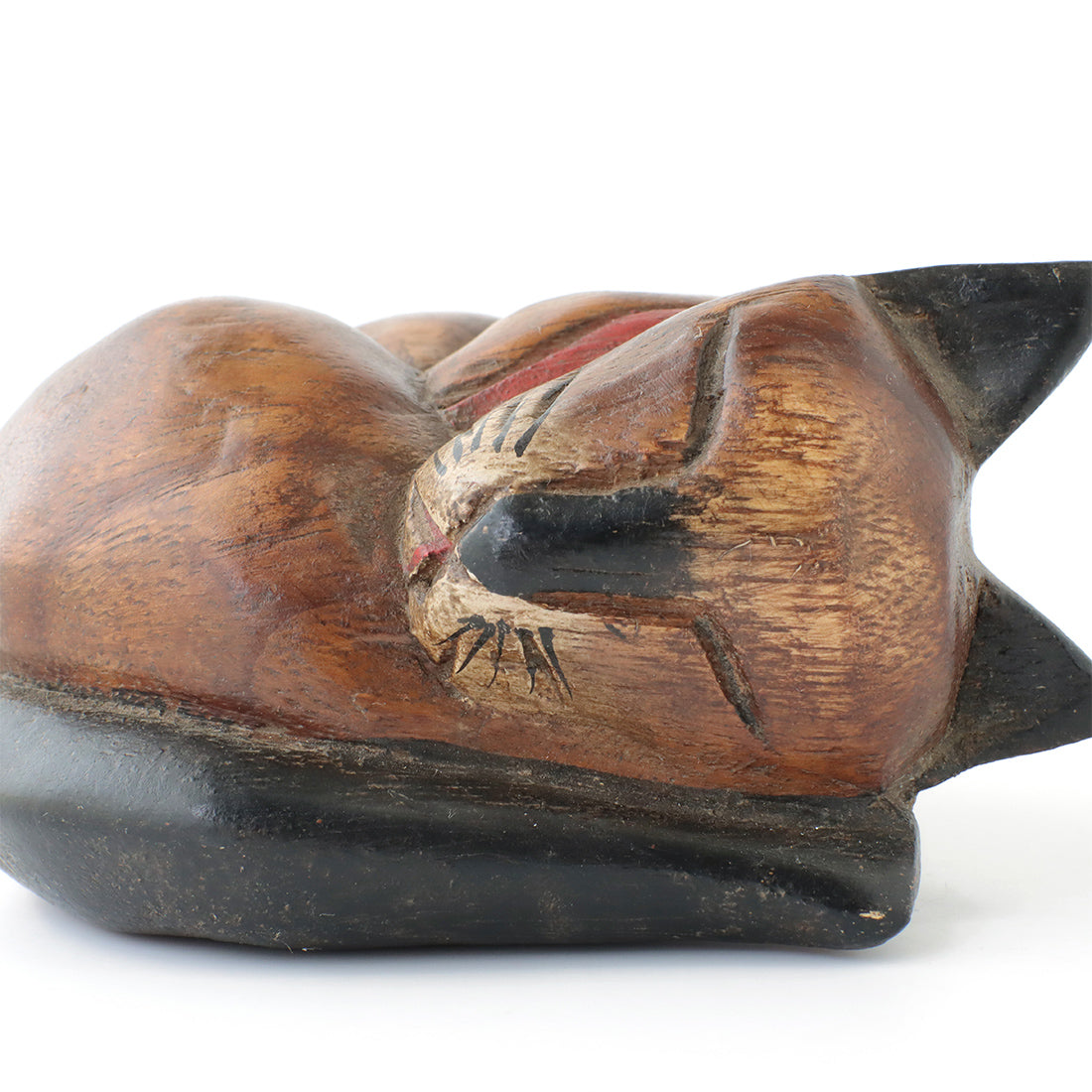 Wood Carving Sleeping Cat M - image 5