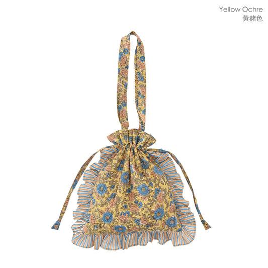 Frill Tote Carino Block Print / Yellow Ochre - image 1