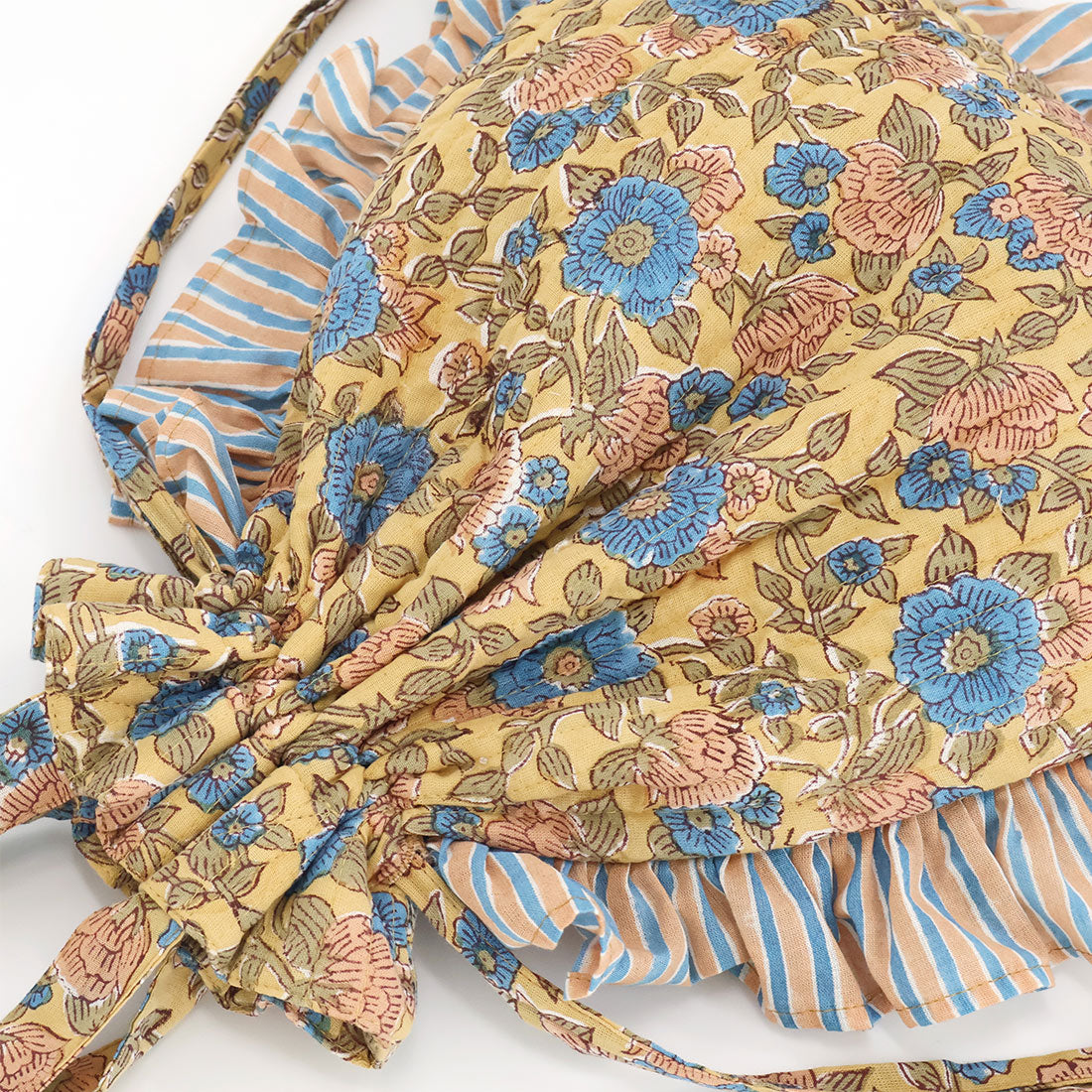 Frill Tote Carino Block Print (Yellow Ochre)