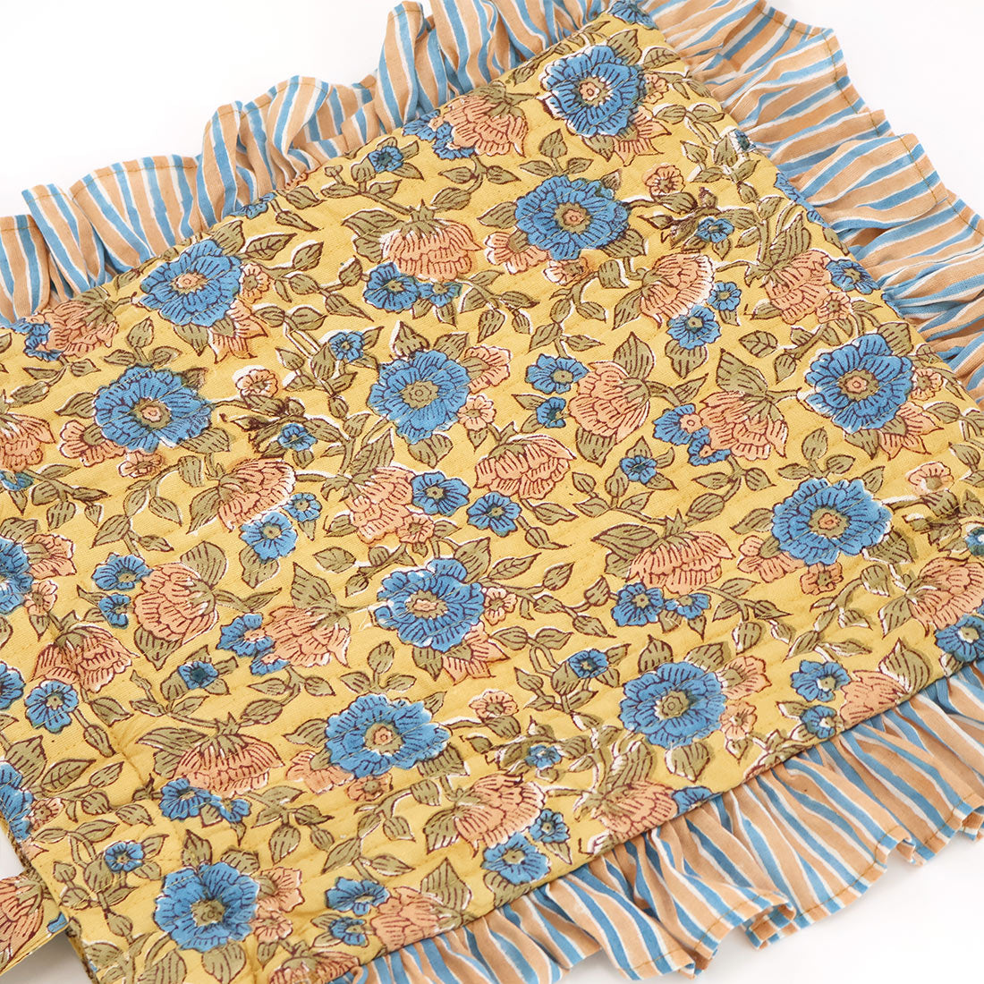 Frill Tote Carino Block Print (Yellow Ochre)