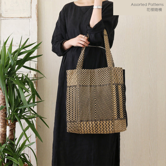 Tall Tote Bag African Motif / Black (Assorted Pattern) - image 1