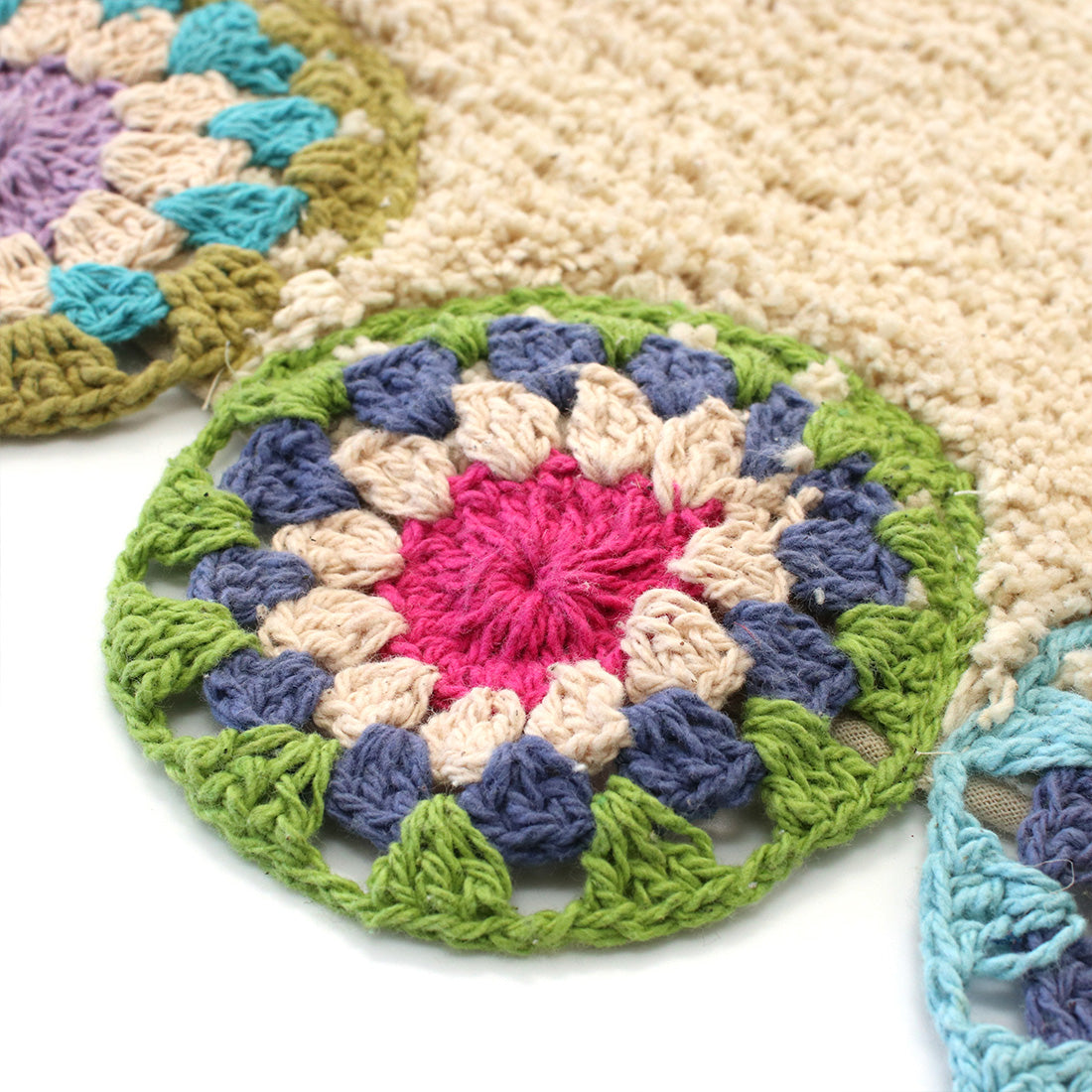 Circle Mat Crochet / Natural - image 4