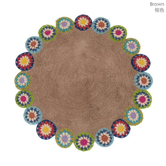 Circle Mat Crochet / Brown - image 1
