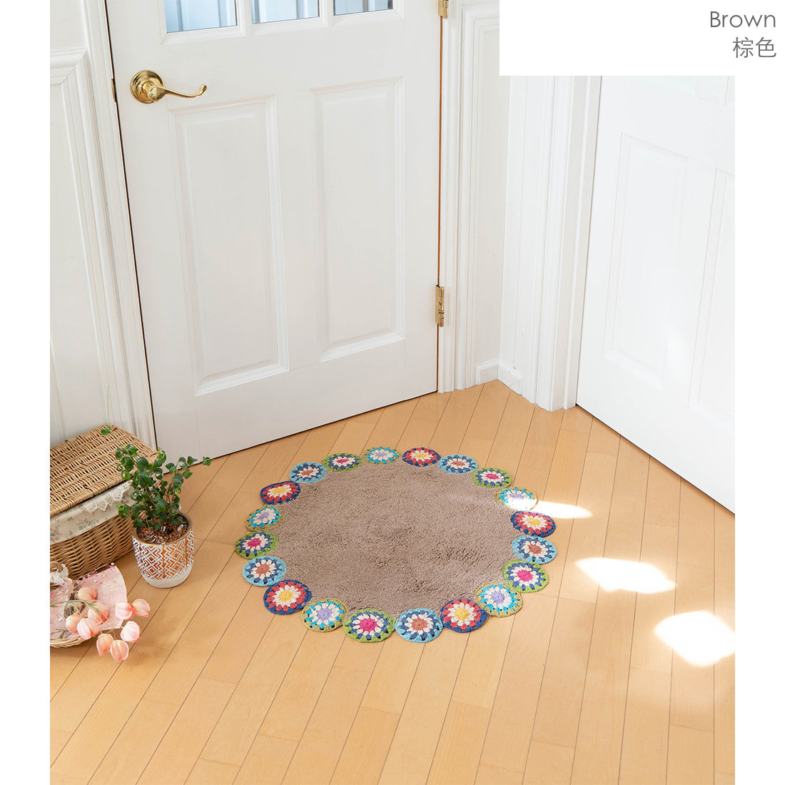 Circle Mat Crochet / Brown - image 2