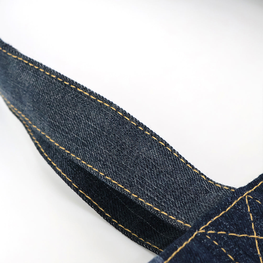 Used Denim Patchwork Tote Bag - image 8