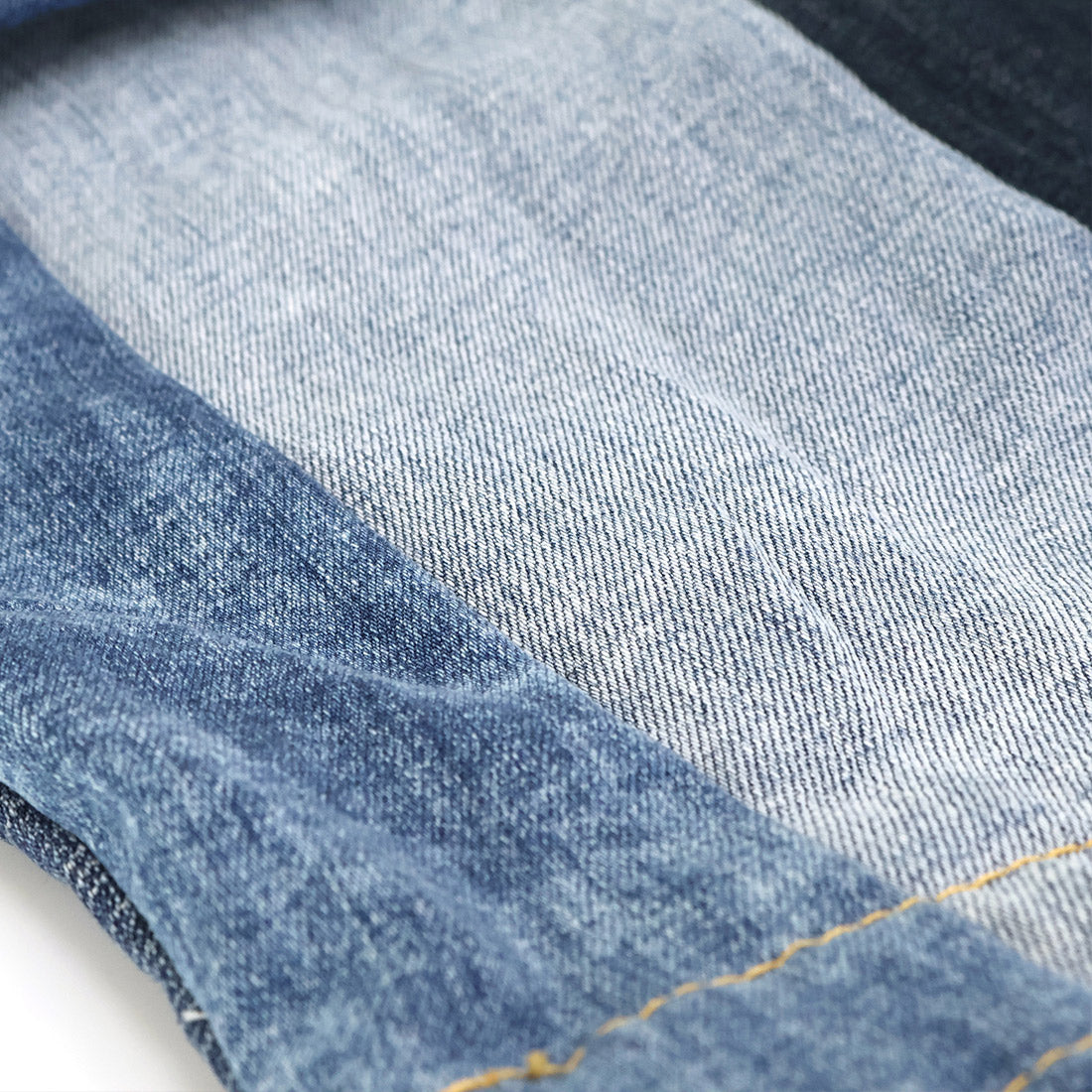 Used Denim Patchwork Tote Bag - image 10