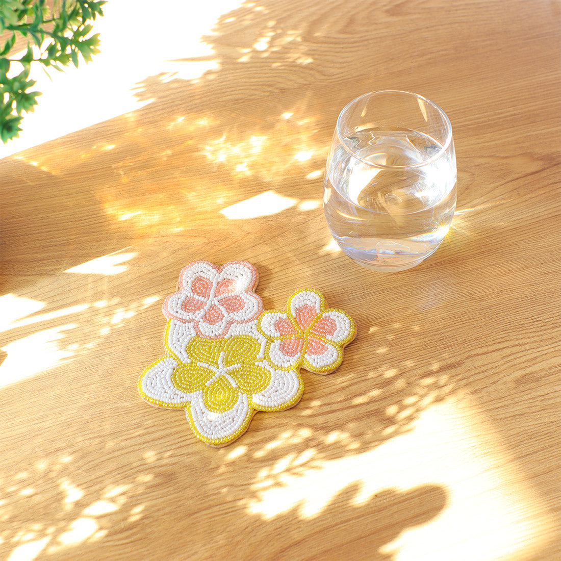 Beaded Coaster Plumeria - image 3